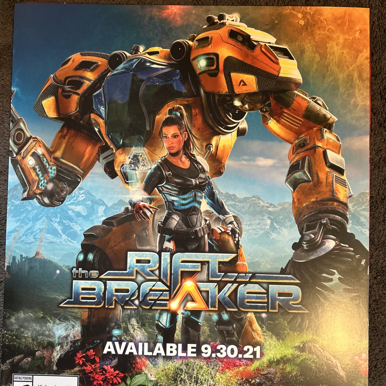 The Rift Breaker GameStop Promo Poster PS5 Xbox Series X 28 x 22