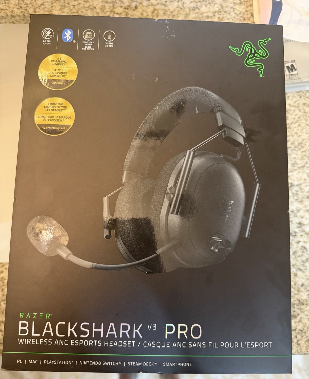 Razer BlackShark V3 Pro Wireless ANC Surround Sound Headset Black BT/3.5mm