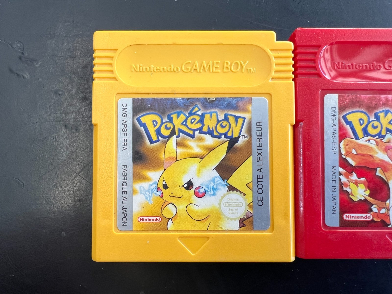 Pokemon Red , Blue, Yellow (Authentic French and Spanish Versions) Game Boy