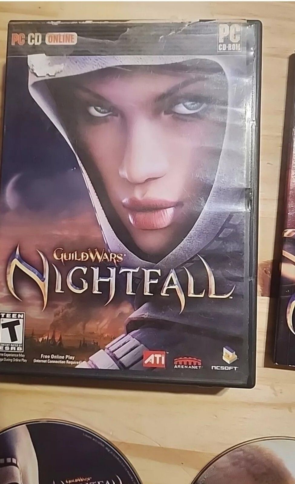 Guild Wars: Nightfall (PC, 2006, NCSoft, 3-Disc) With Access Key