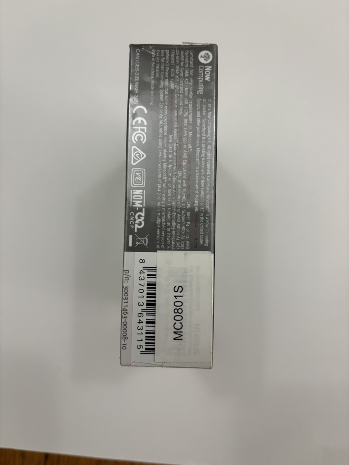 Gameband + Minecraft Wearable USB Band Size S New Sealed Mojang Now Computing