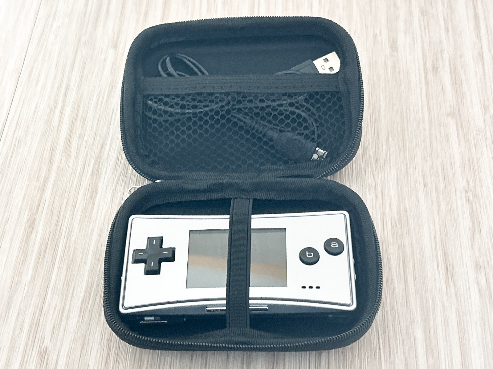 Nintendo GameBoy Micro Silver Console Tested w/ OEM AC Charger – Near Mint