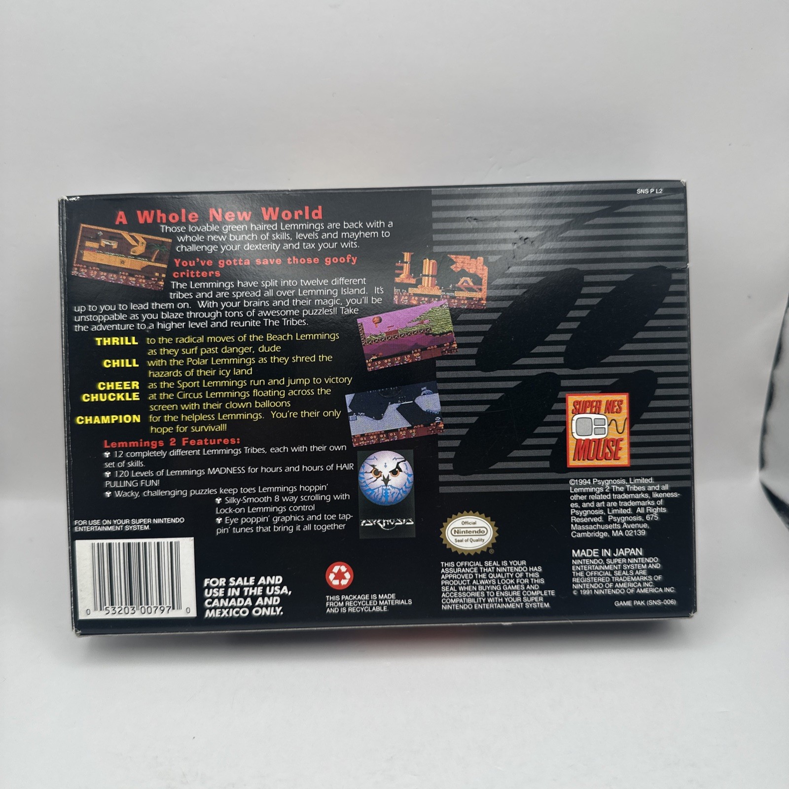 Lemmings 1 & 2 Super Nintendo SNES Games LOT Bundle CIB Complete w Box Manual