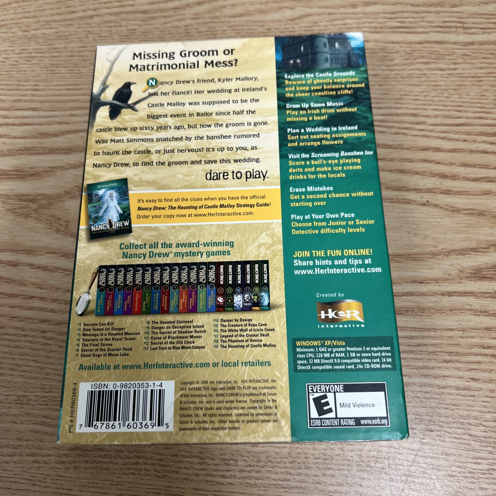 2008 NANCY DREW THE HAUNTING OF CASTLE MALLOY PC GAME CD ROM NEW SEALED