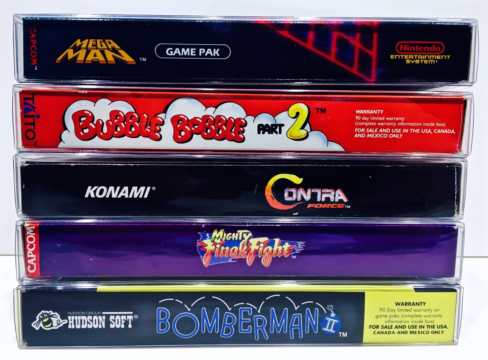10 Nintendo NES Box Protectors Custom Made Crystal Clear Video Game Cases CIB