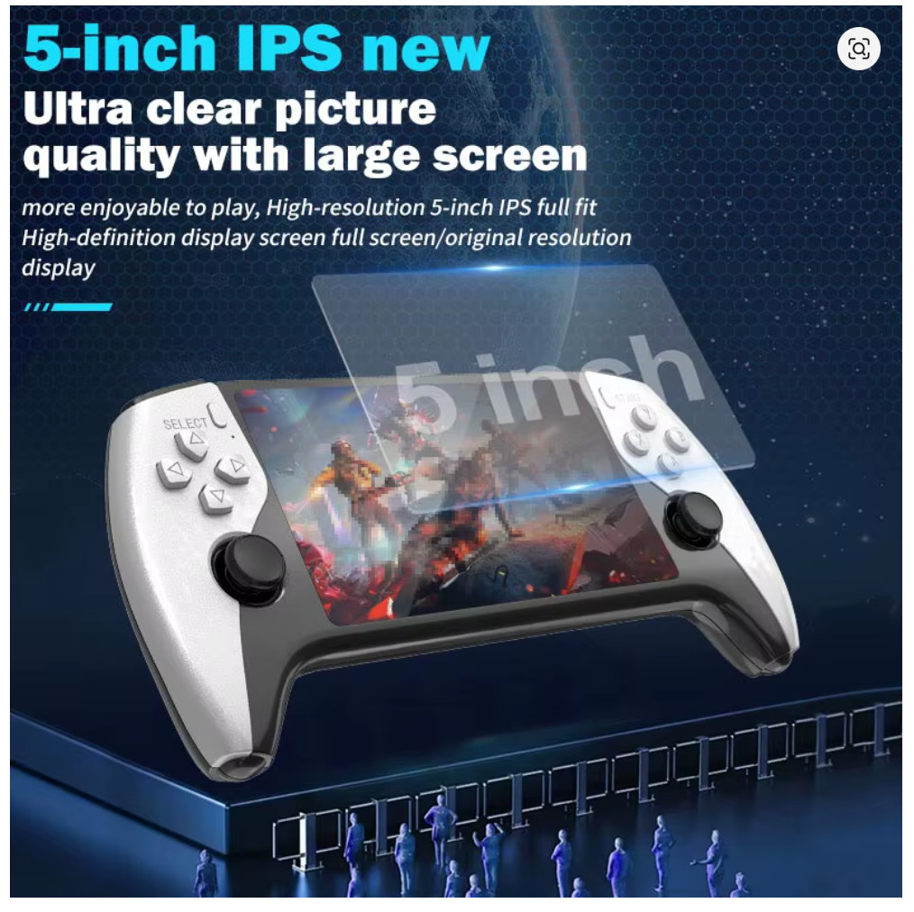 5 Inch Multifunctional IPS HD Retro Portable Game Console SF3500 Supp