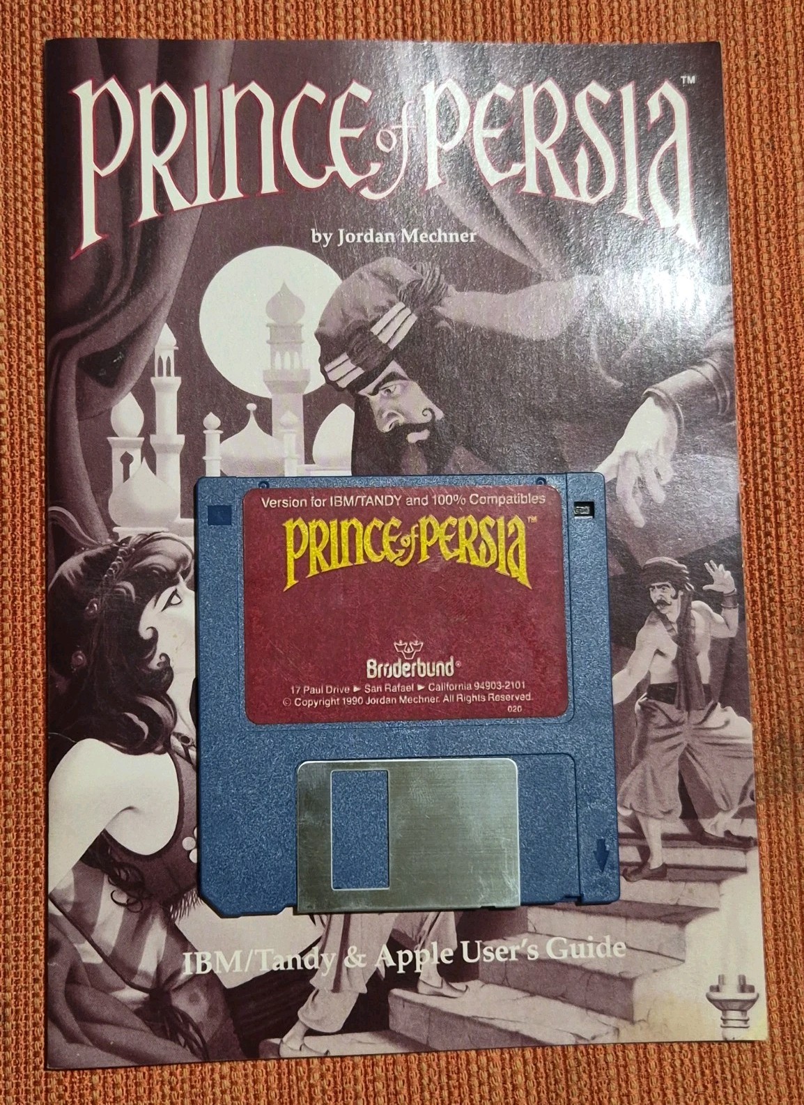 Prince of Persia w/ Manual 3.5″ Commodore Amiga 1990 Hard To Find Rare