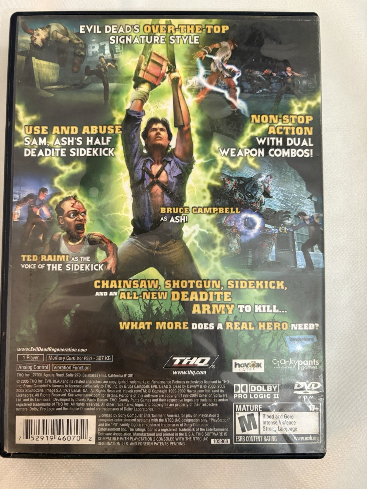 Evil Dead Regeneration PS2 With Manual. Scratches Untested Read