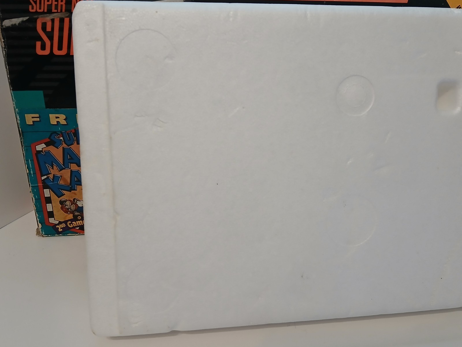 Super Nintendo Super Set – Box Only w/Foam Insert! Mario Kart Sticker Variation