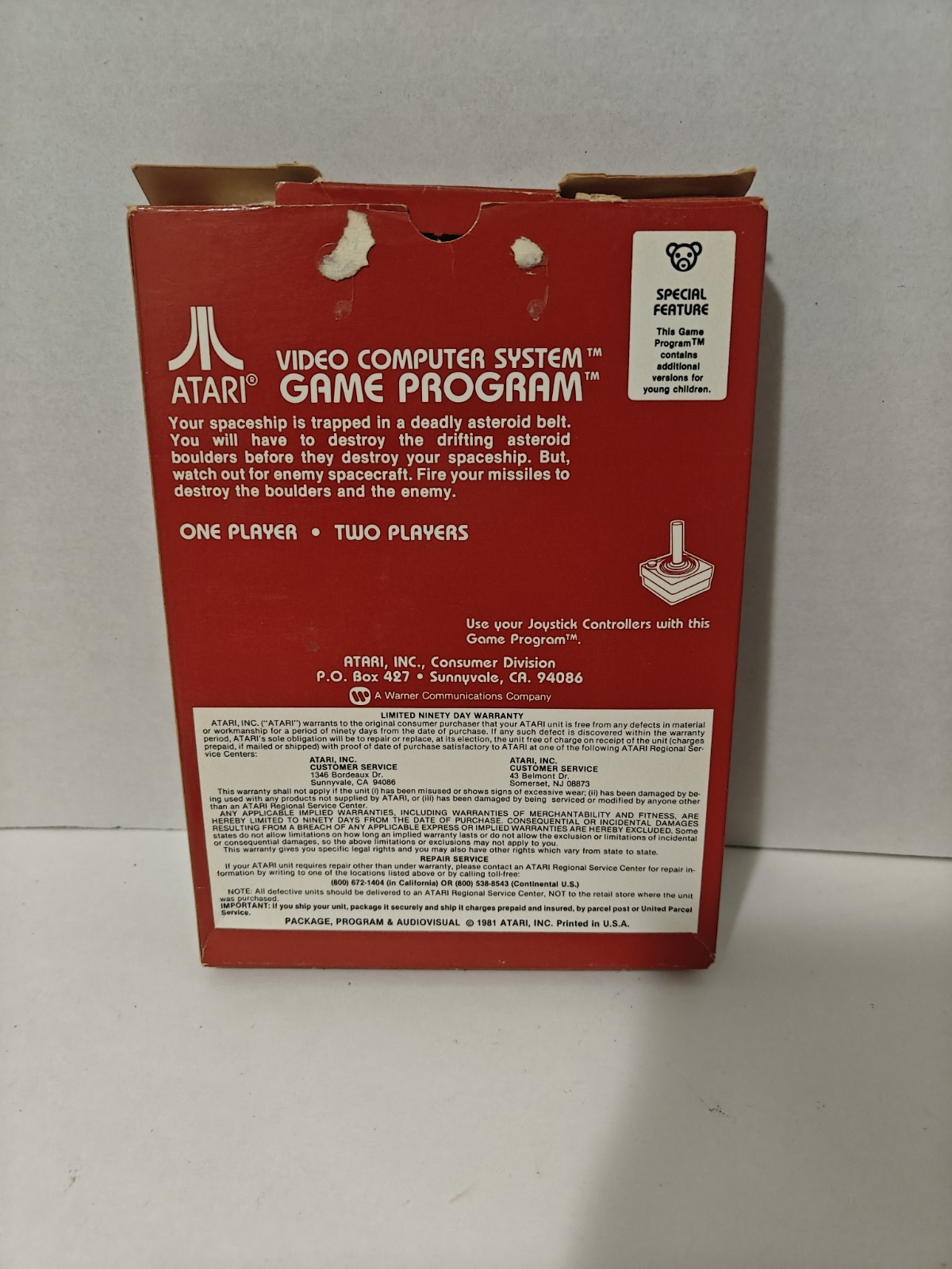 Asteroids (Atari 2600, 1981) CIB Complete In Box