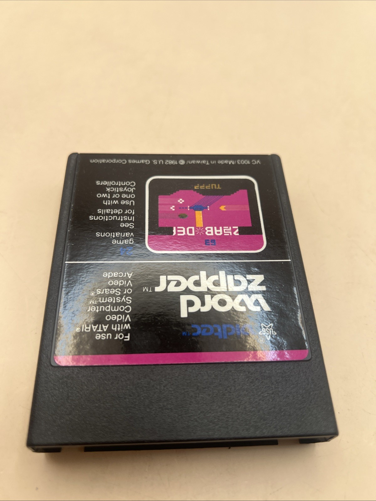 1982 Atari 2600 Word Zapper Video Game w/Original Box & Manual