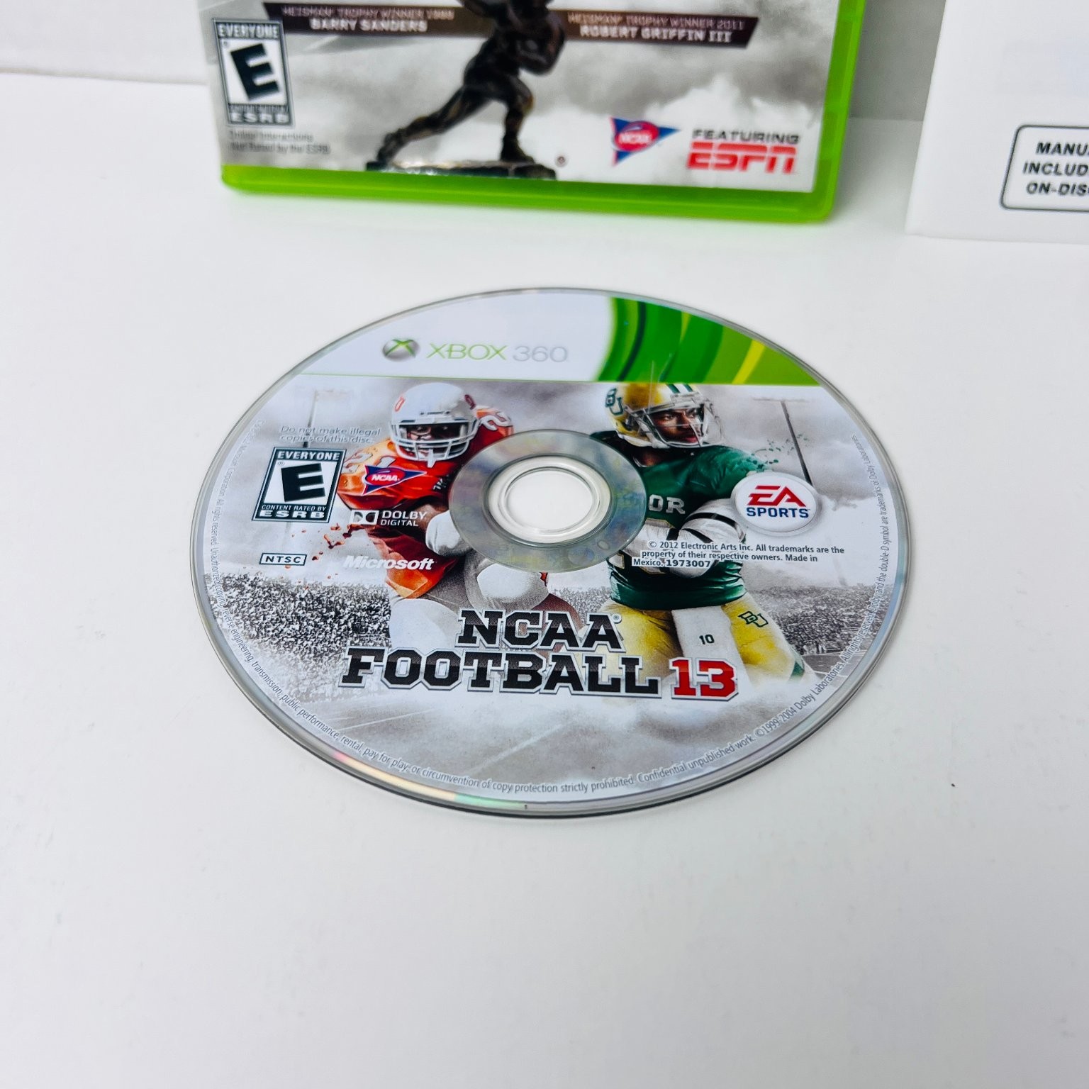 NCAA Football 13 Xbox 360 Video Game EA Sports With Manual