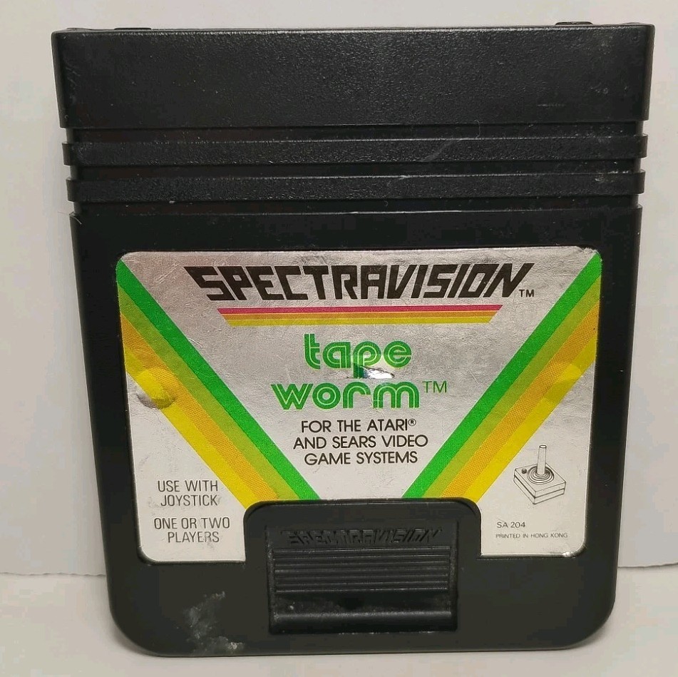 Tapeworm (Atari 2600) Authentic Spectravision Game Cart ONLY, Tested