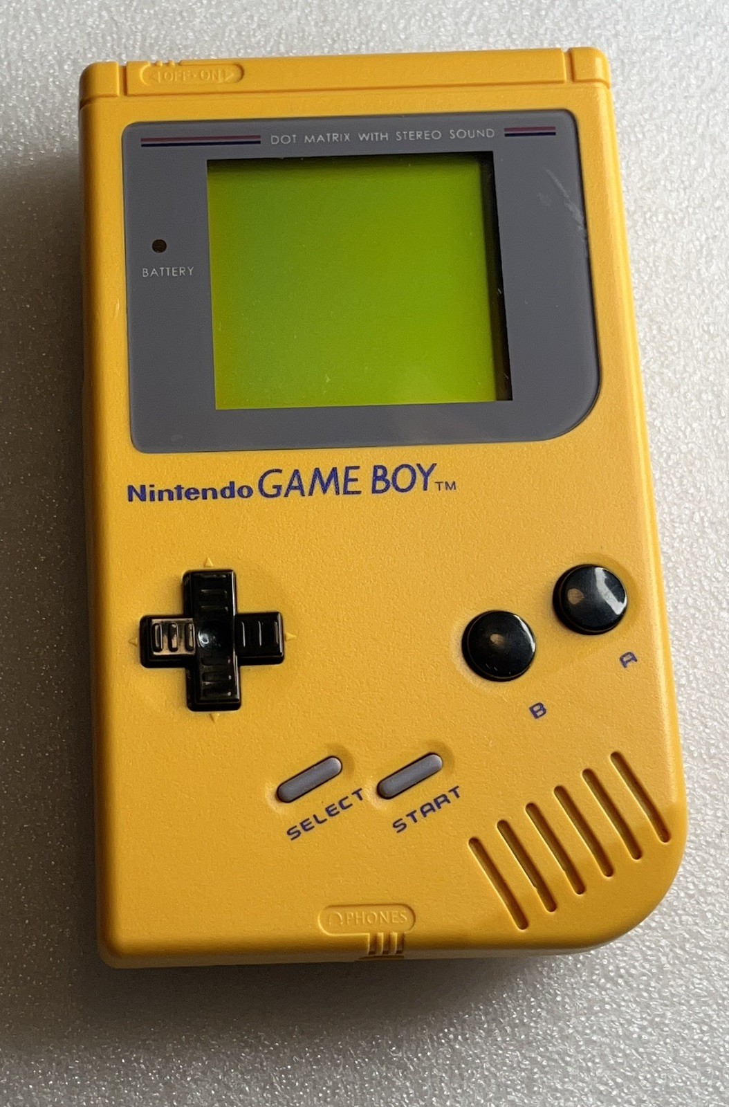 Nintendo Game Boy Original DMG-01 Console Play it Loud -YELLOW 100% Working