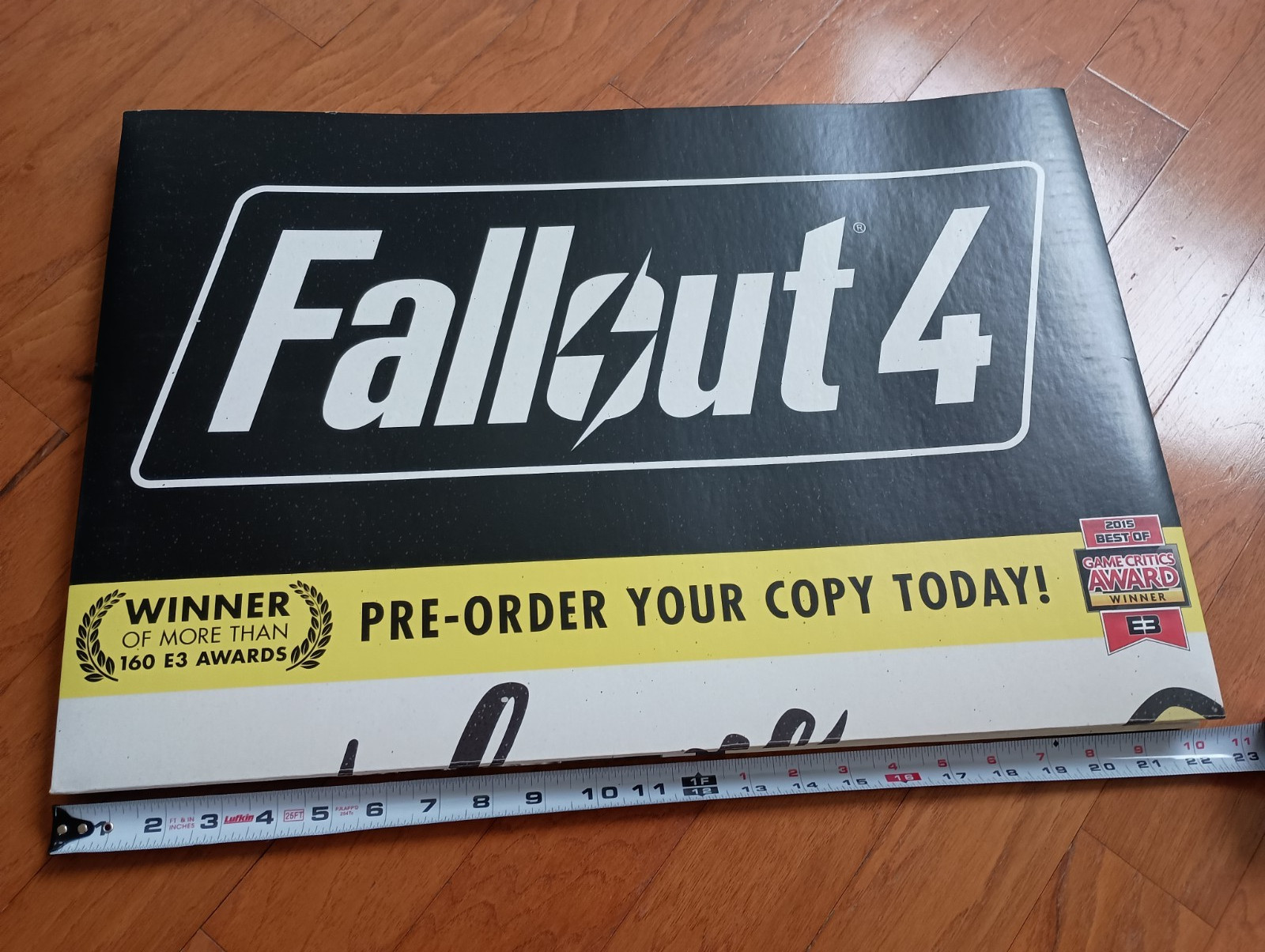 FALLOUT 4 Standee 5ft Tall Floor Display Sign – 2015 – PIPBOY – Xbox One PS4 PC