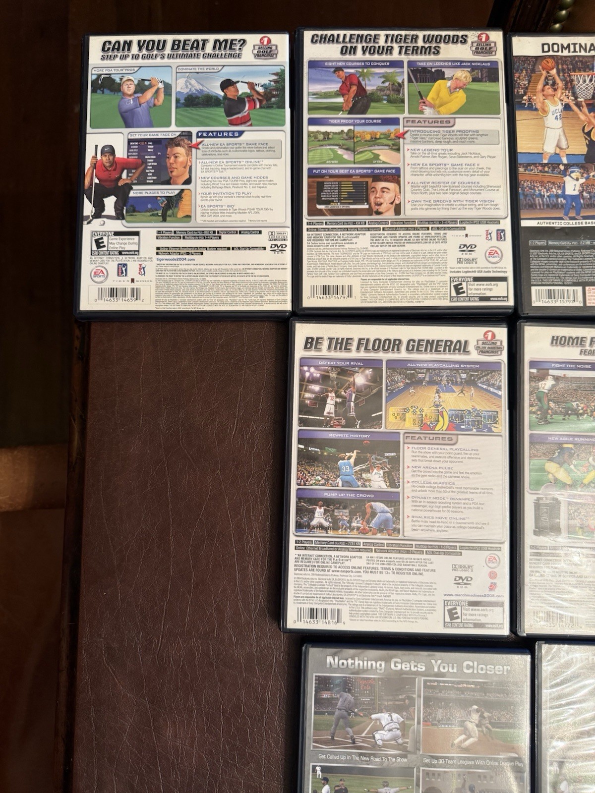 Ps2 Sports Game Lot Tiger Woods PGA Tour, MLB, NCAA Football, NCAA March Madness