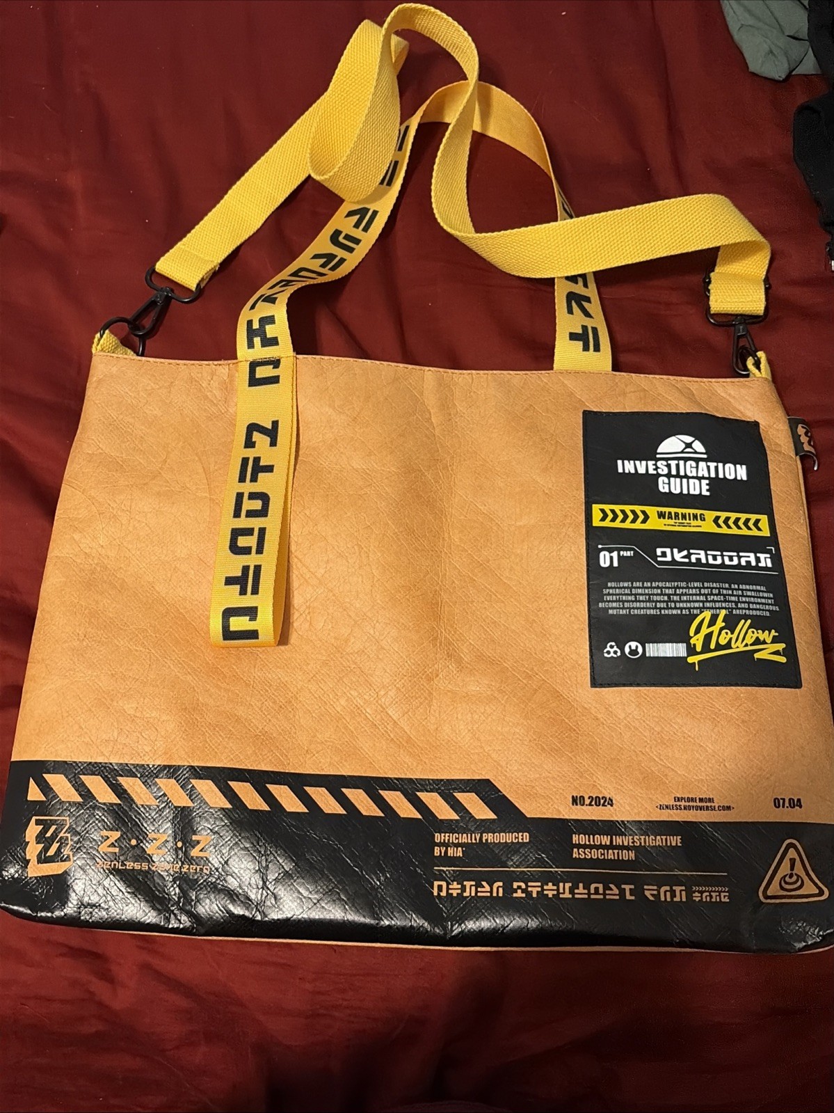 Zenless Zone Zero Investigation Guide Limited Edition Tyvek Messenger Bag