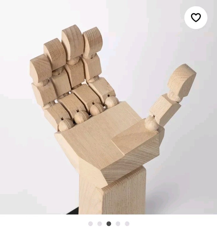 NEW Sealed Box Ikea Lanespelare Beech Wood Moveable Poseable Hand Form Stand