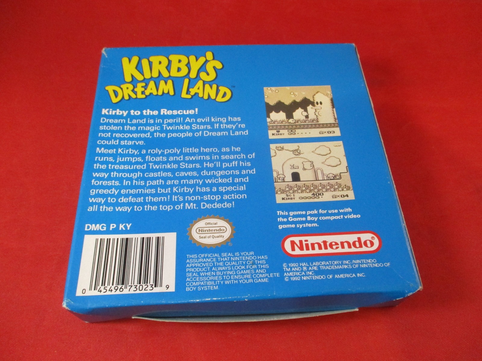 Kirby’s Dream Land (Nintendo Game Boy) COMPLETE w/ Box manual game WORKS!