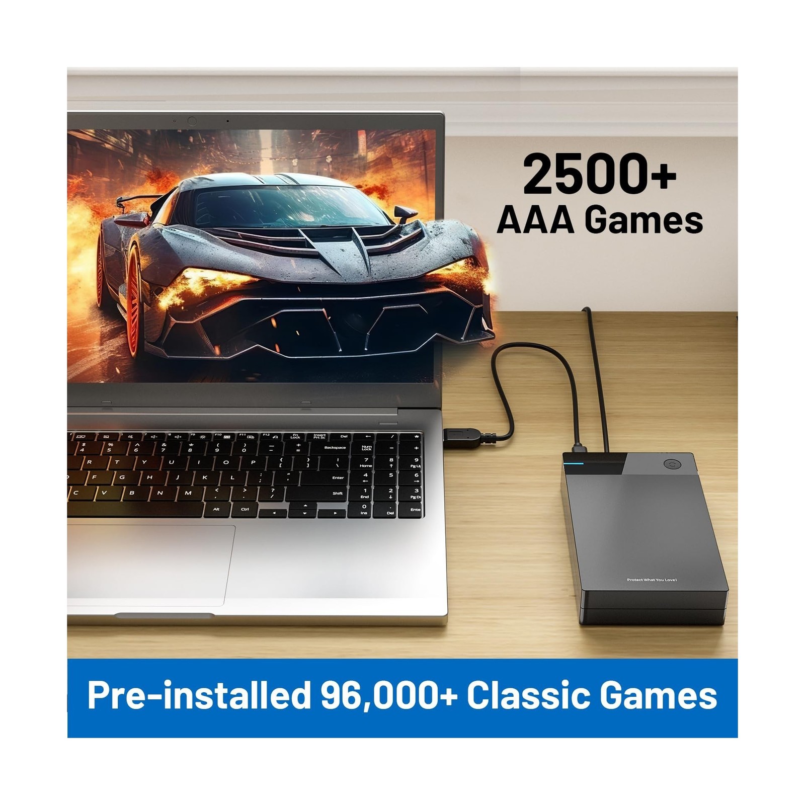 Kinhank 12tb Retro Game Hard Drive with 96000+ Games, Retro Game Consoles Com…