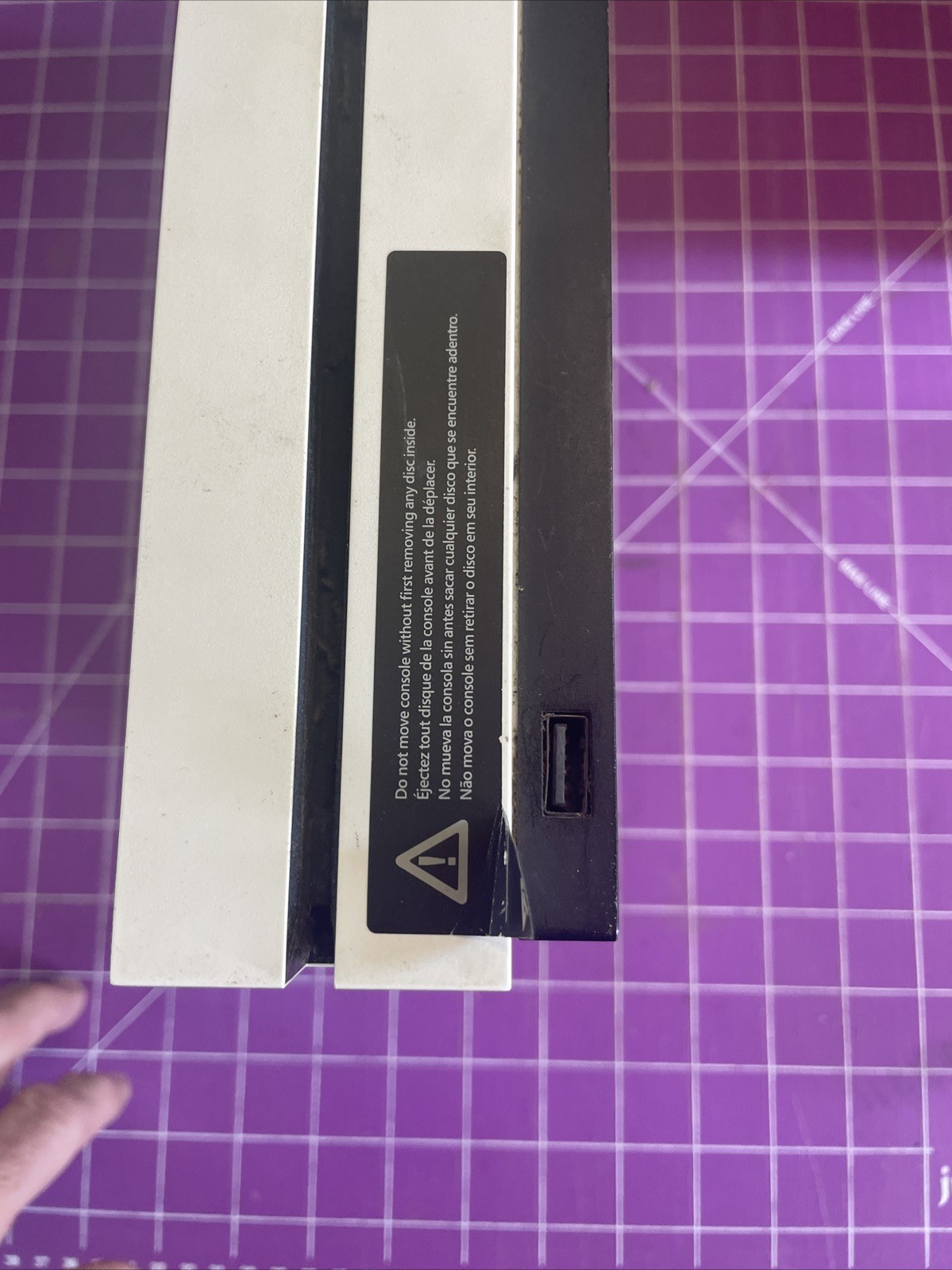 Microsoft Xbox One Slim Console only Parts/Repair. Not Sure What Stain On Top Is