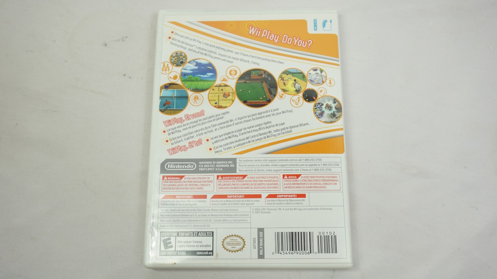 Wii Play Game Complete CIB Nintendo Wii 2007 Complete with Reg Card & Manual M