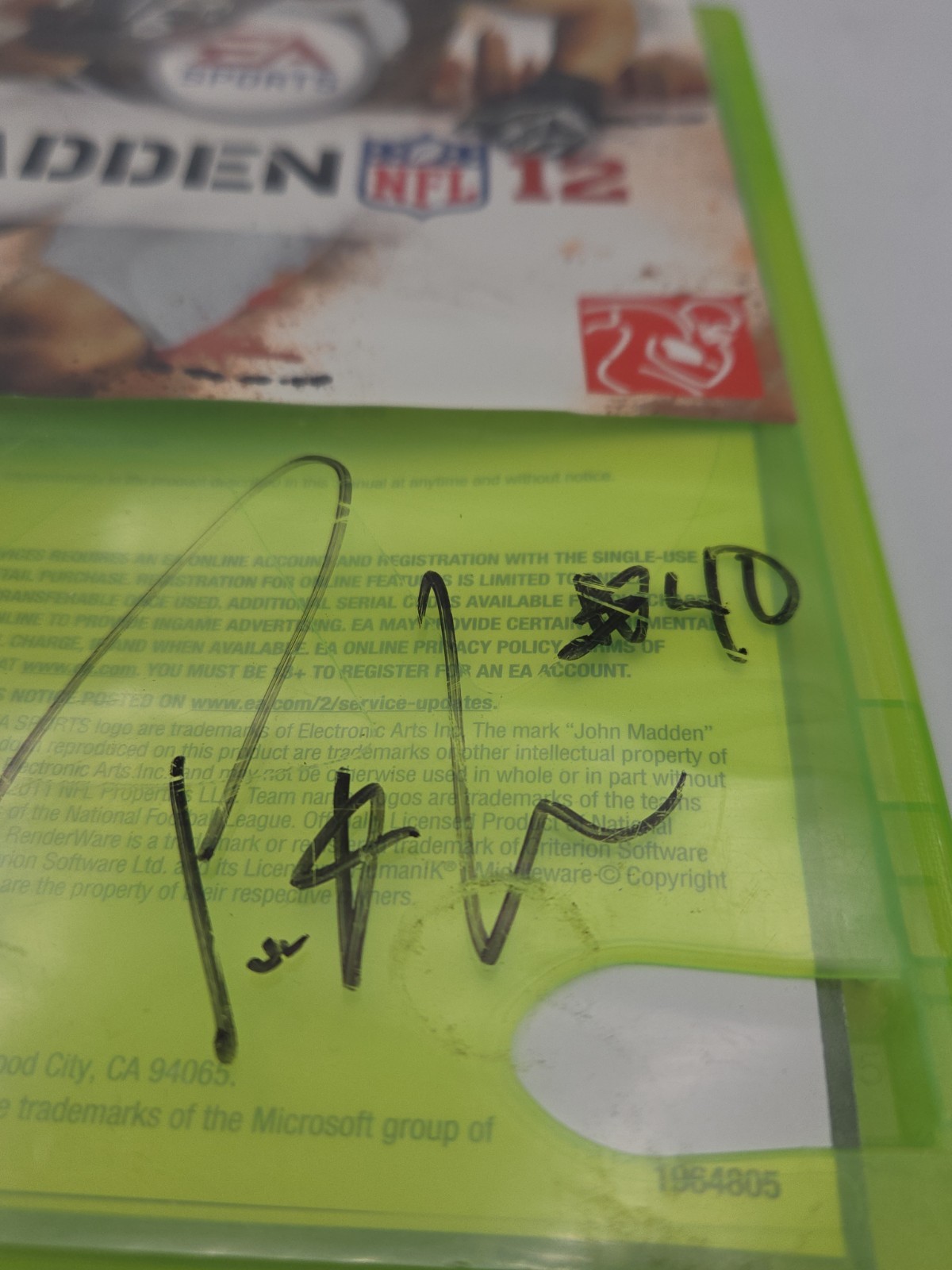 Payton Hillis AUTOGRAPHED Xbox 360 : Madden NFL 12 CIB Cleveland Browns