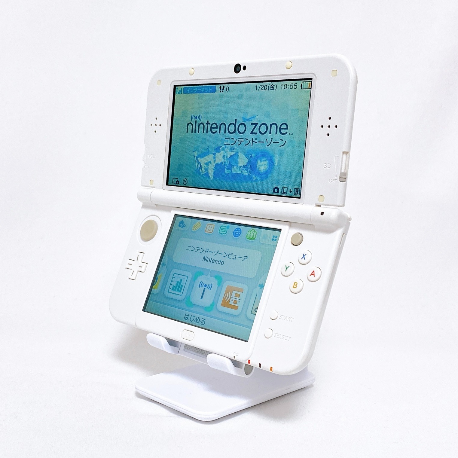 【Dual IPS】New Nintendo 3DS XL LL Pearl White Console Japan Tested Working Rank S