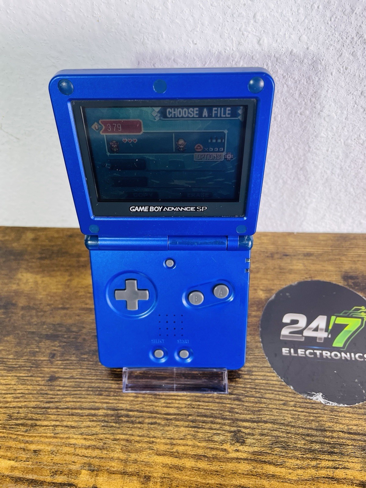 Gameboy Advance SP 001 Nintendo Cobalt Blue Advance Handheld TESTED READ DEFECT