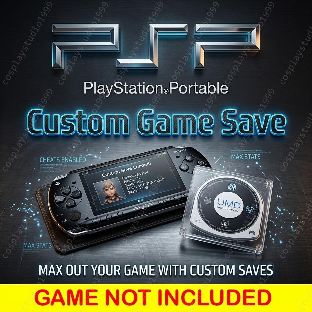 PSP GO 3000 2000 1000 Unlocked 100% Custom Sony Completed Cheats Memory Card USB