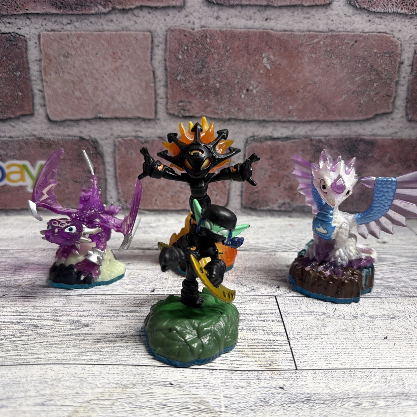 Skylanders Lot Of 4 Figures Smolderdash, Phantom Cynder,Flashwing, Ninja Elf