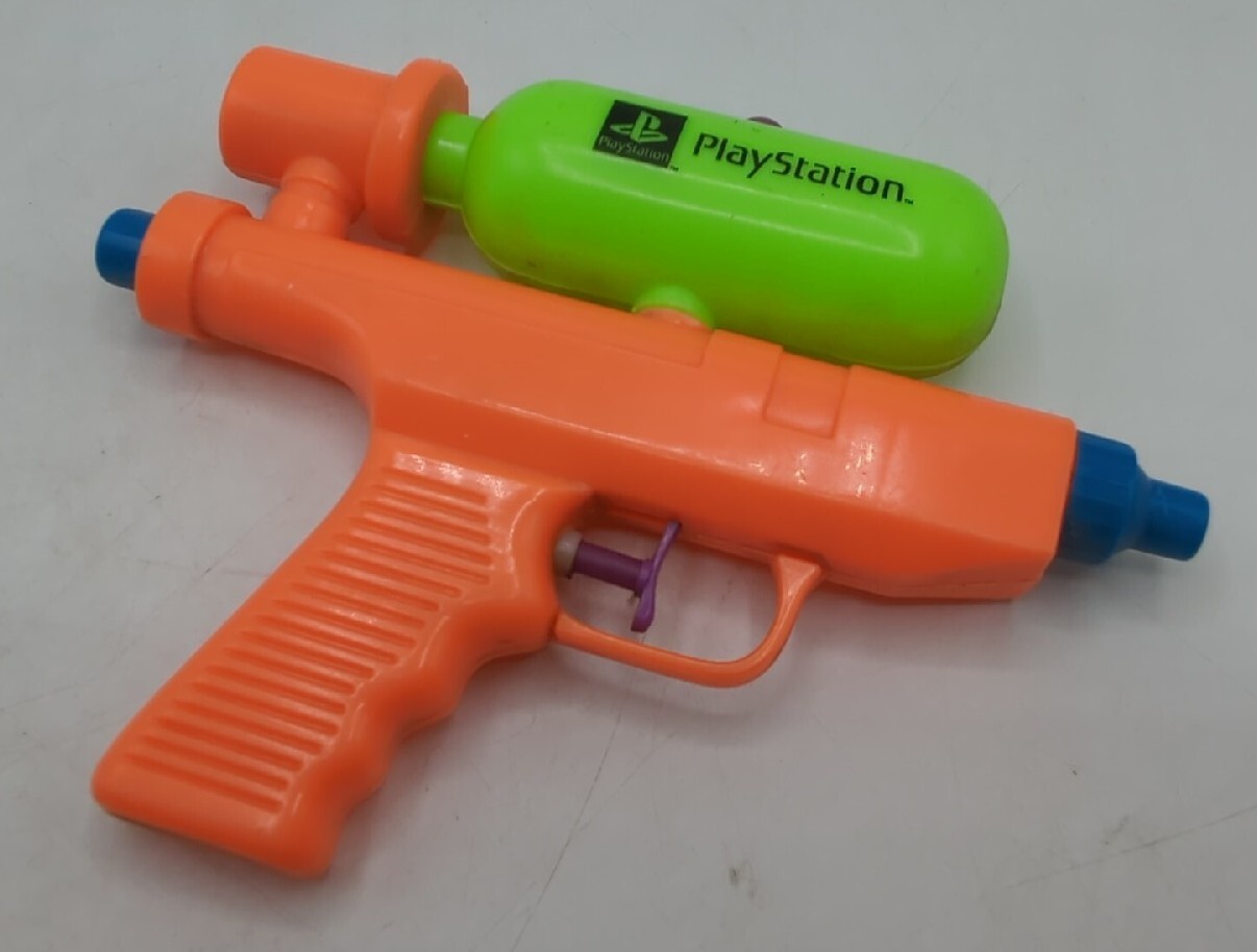 Sony Playstation Water Squirt Gun PROMO Orange Green Vintage Video Game Company