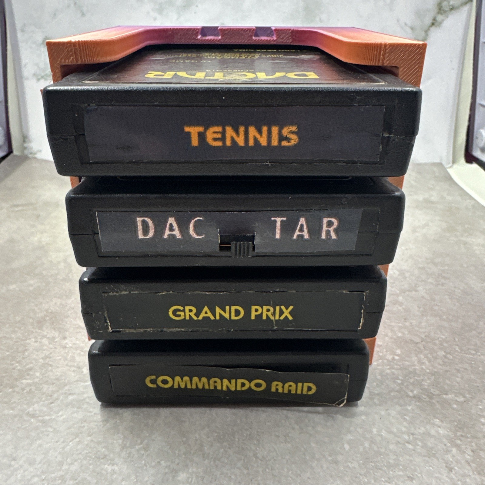 4x dactar carts atari 2600 brazil / south america commando gran prix tennis mult