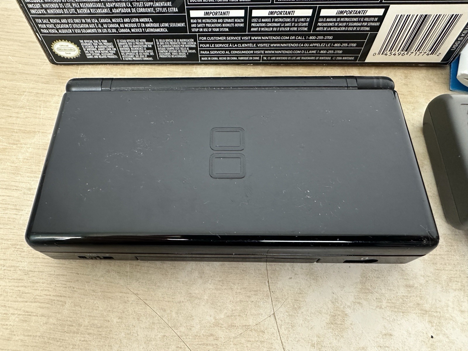 Nintendo DS Lite Onyx Black Handheld USG-001 Complete In Box CIB – WORKS! READ!