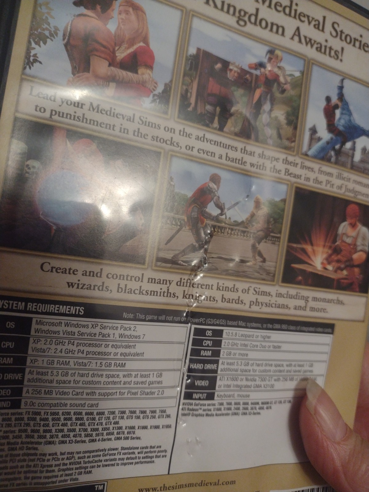 Sims Medieval Windows Mac DVD Rom computer game EA Games Fun simulation
