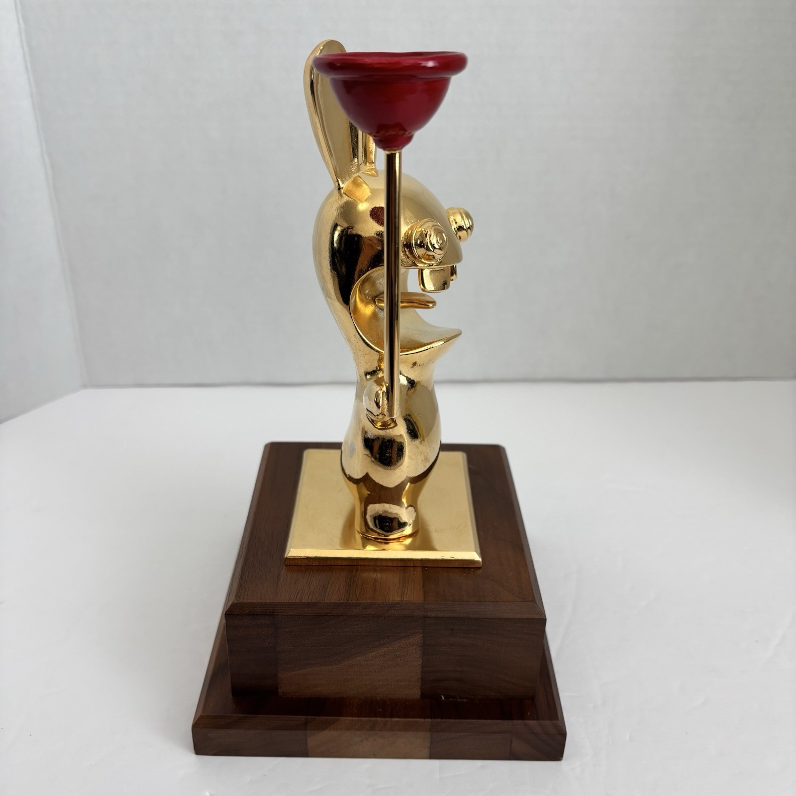 Ubisoft Employee 5 Year Award Raving Rabbids Gold Video Game Statue