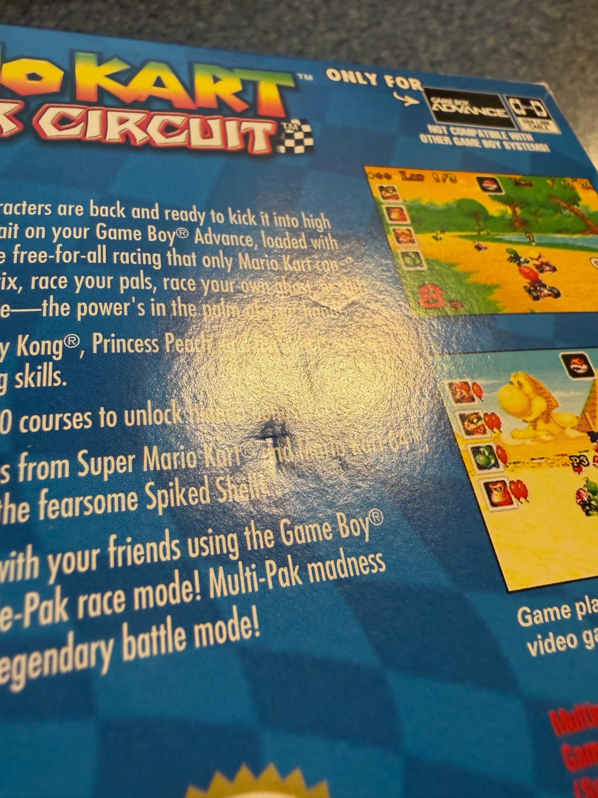 Mario Kart Super Circuit for Game Boy Advance Complete in Box (CIB)