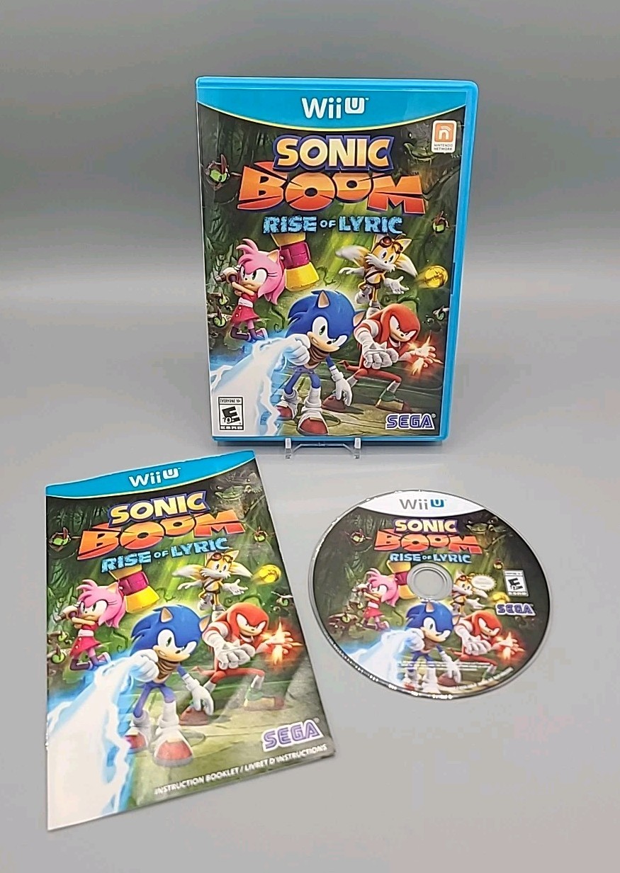 SONIC BOOM: RISE OF LYRIC (Nintendo Wii U, 2014) COMPLETE w/ Manual & MINT Disc