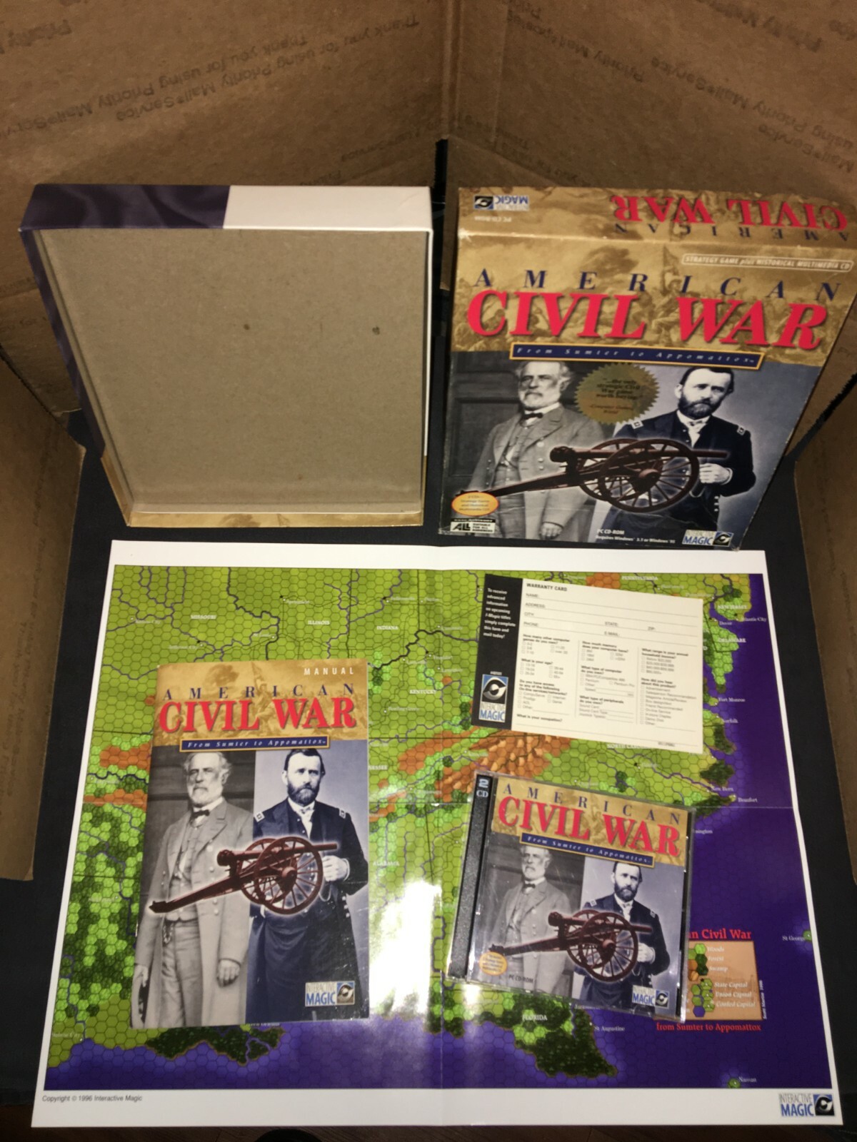 AMERICAN CIVIL WAR FROM SUMTER TO APPOMATTOX – PC CD-ROM Game Windows 3.1 / 95
