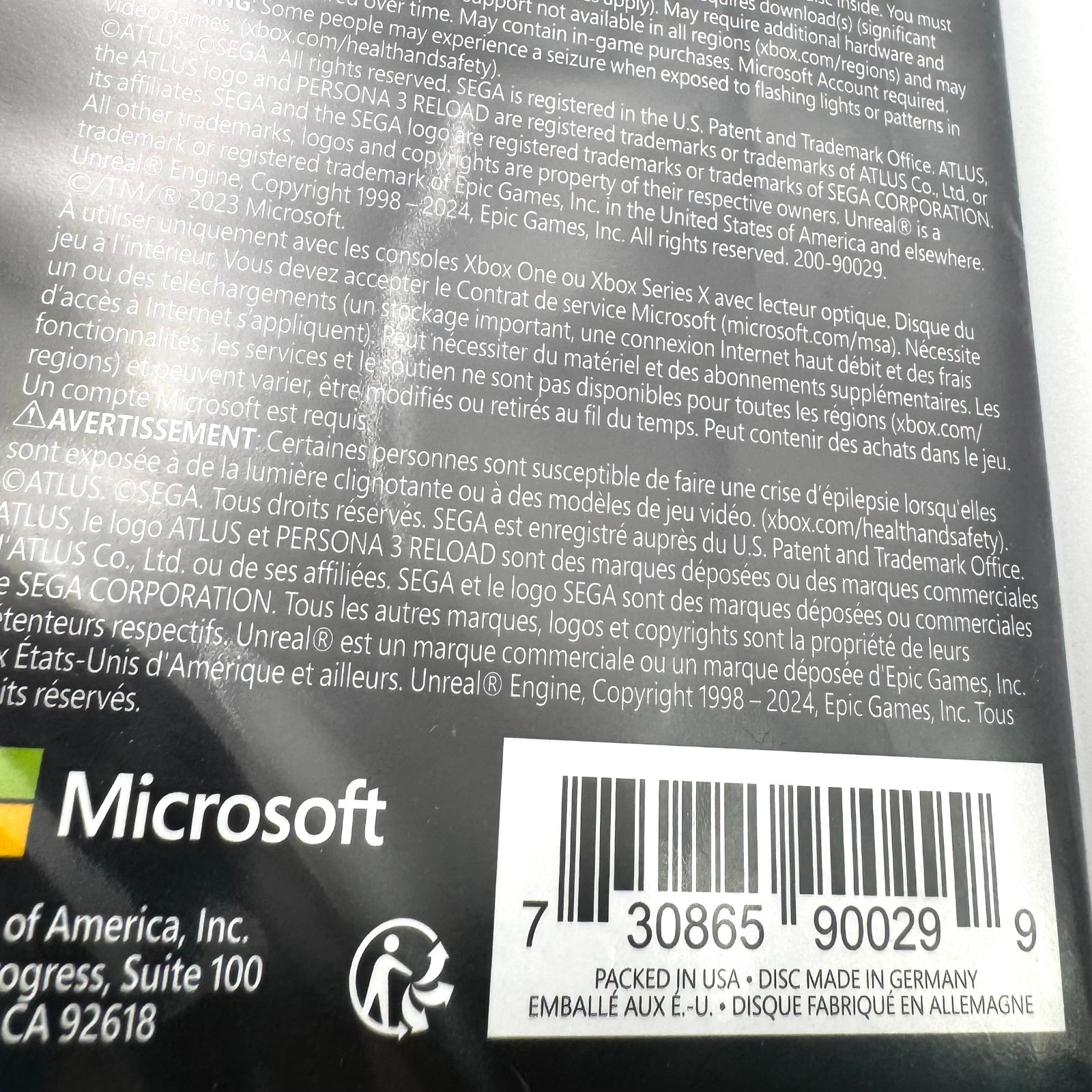 Persona 3 Reload Xbox Series X / Xbox One Brand New Factory Sealed