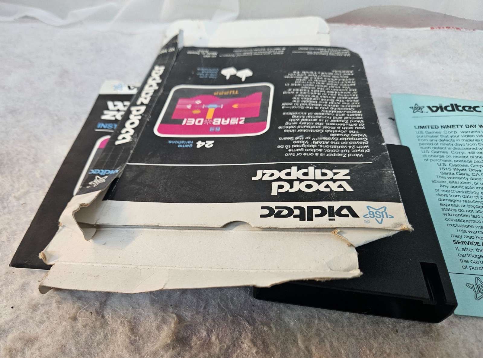 Vidtec WORD ZAPPER Atari 2600 Game Cartridge w Box/Manual UNTESTED