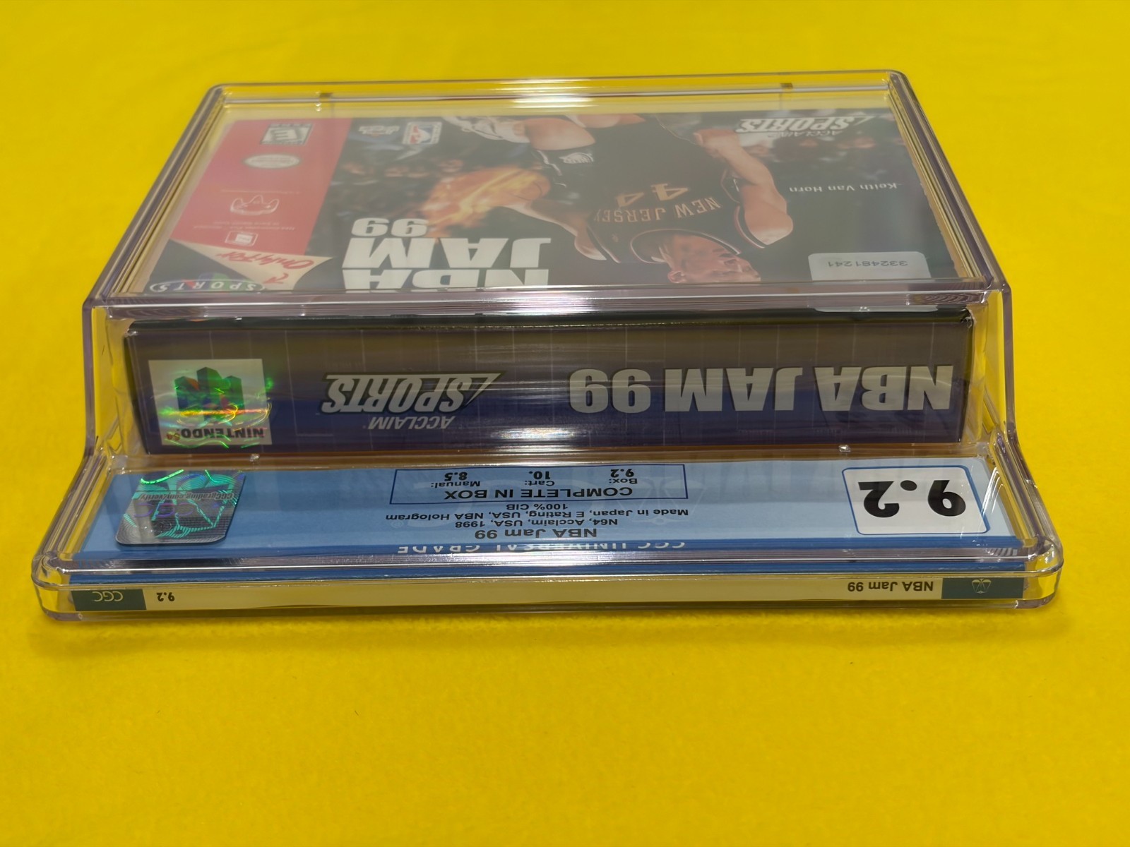 NBA Jam 99 (1st Print, CGC 9.2 w/ 10 GEM Cart!) Nintendo 64 N64 not WATA 😊