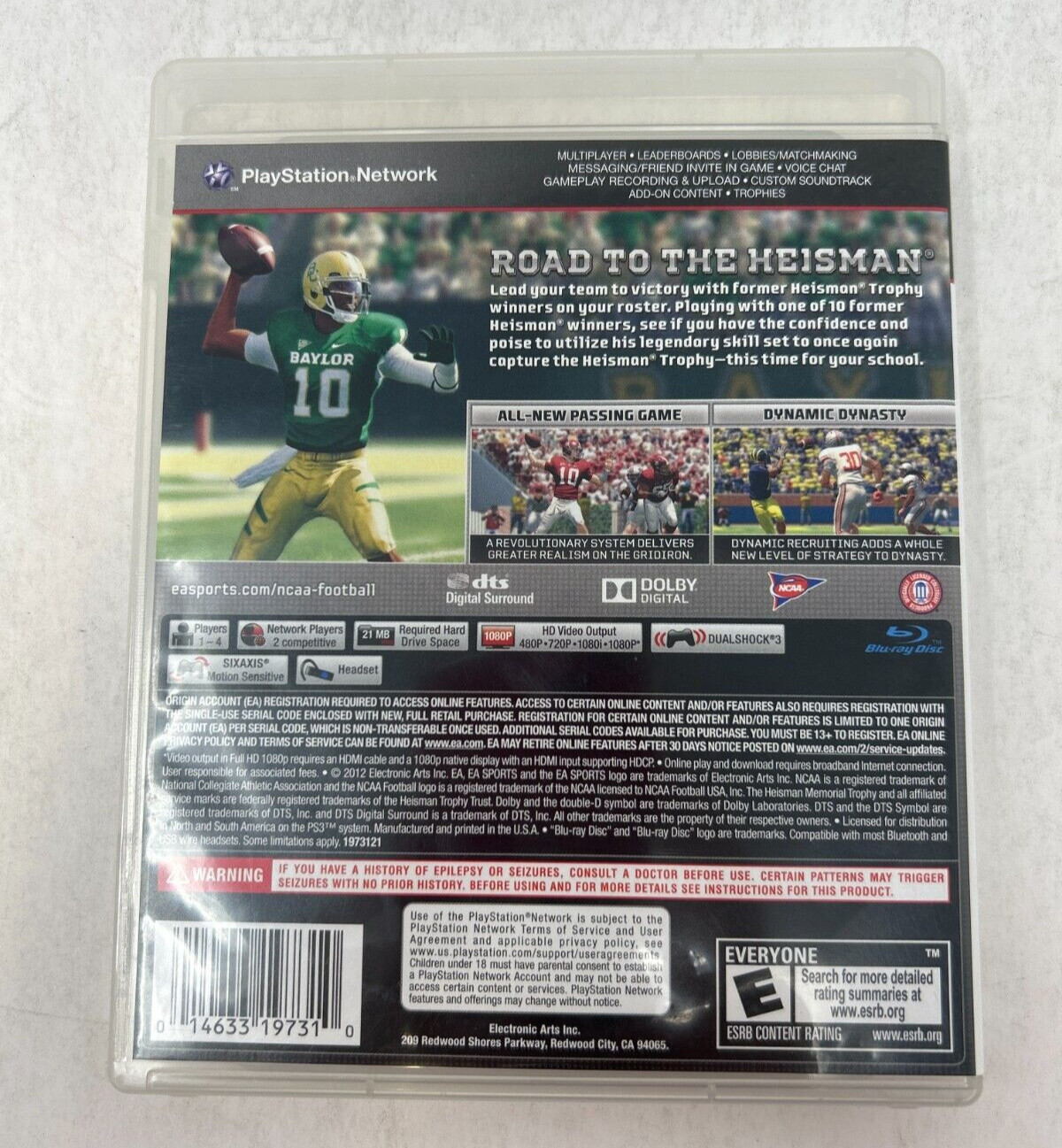 Case and Manual Only NO GAME NCAA Football 13 PS3 Playstation 3 Authentic