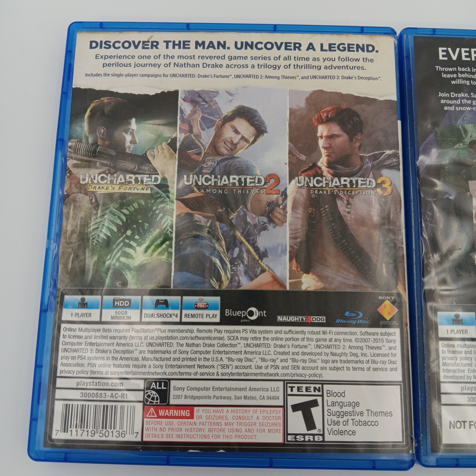 Uncharted Nathan Drake Collection + Uncharted 4 Bundle Playstation 4 READ