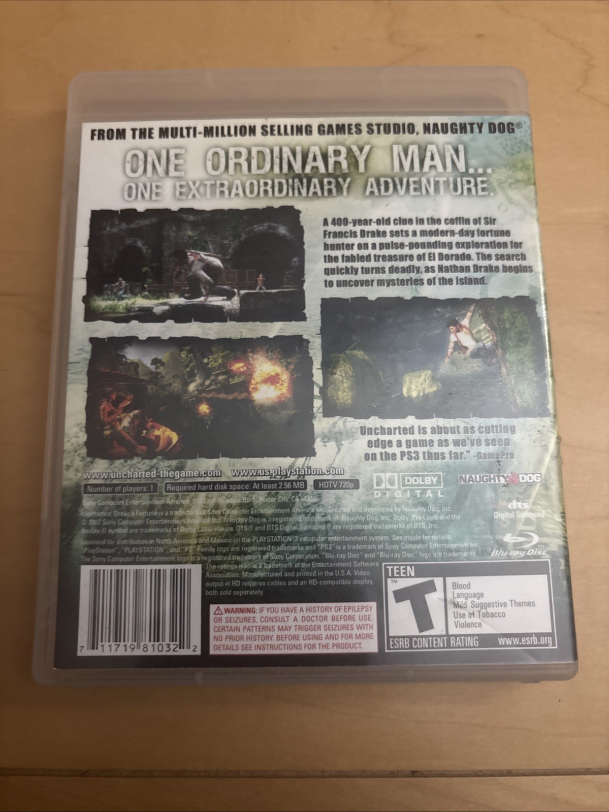 Uncharted: Drake’s Fortune (Sony PlayStation 3, 2007)