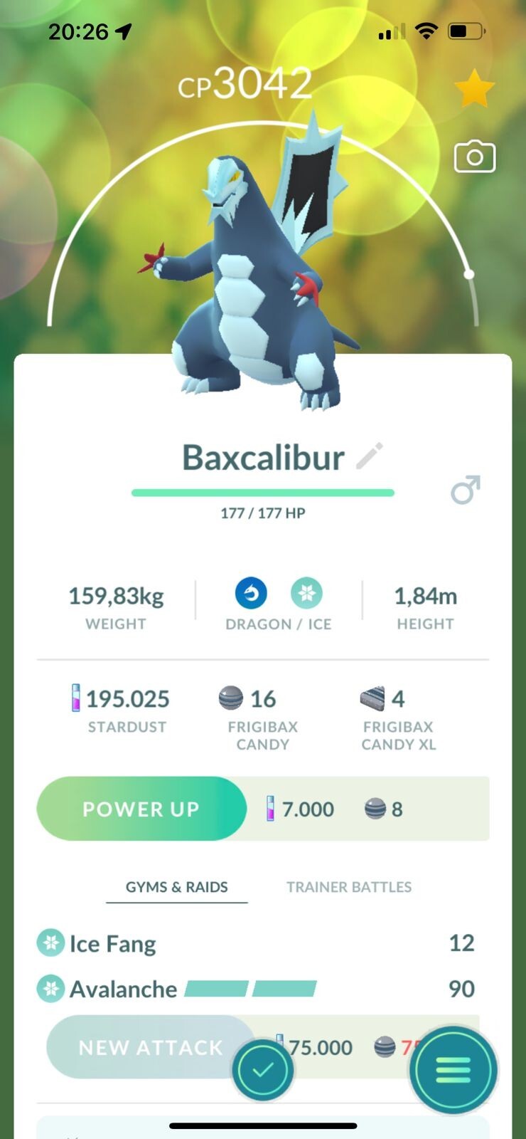 Pokémon Baxcalibur (non Shiny) – Trade 20k stardust