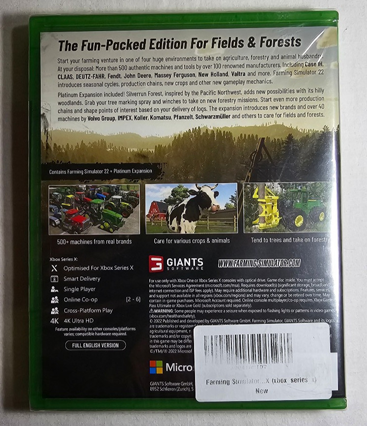Farming Simulator 22 Platinum Edition Xbox Series X One Brand New Sealed PEGI