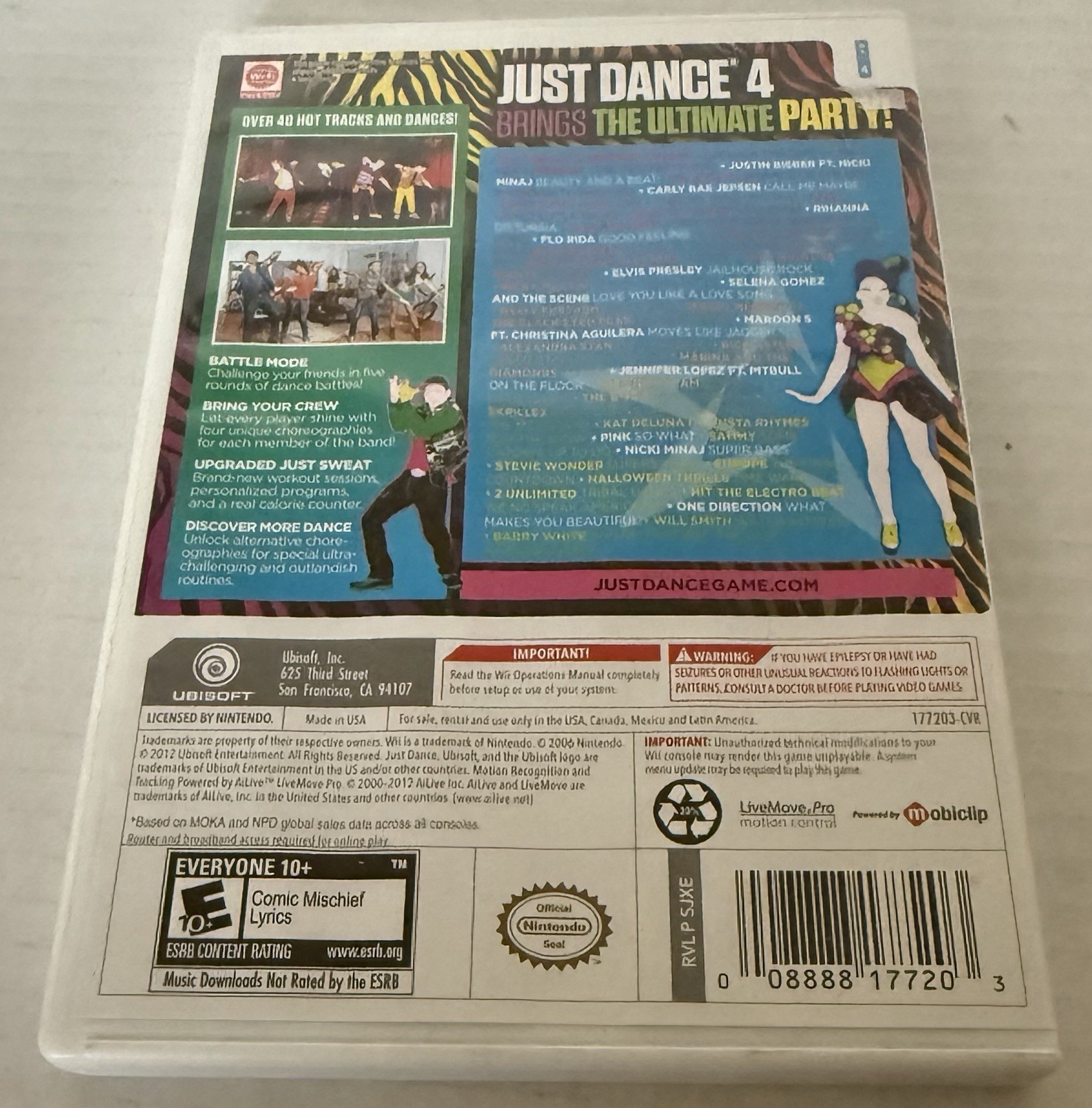 Just Dance 1, 2, 3, 4 & Summer Party (Nintendo Wii) Bundle -Complete CIB -Tested