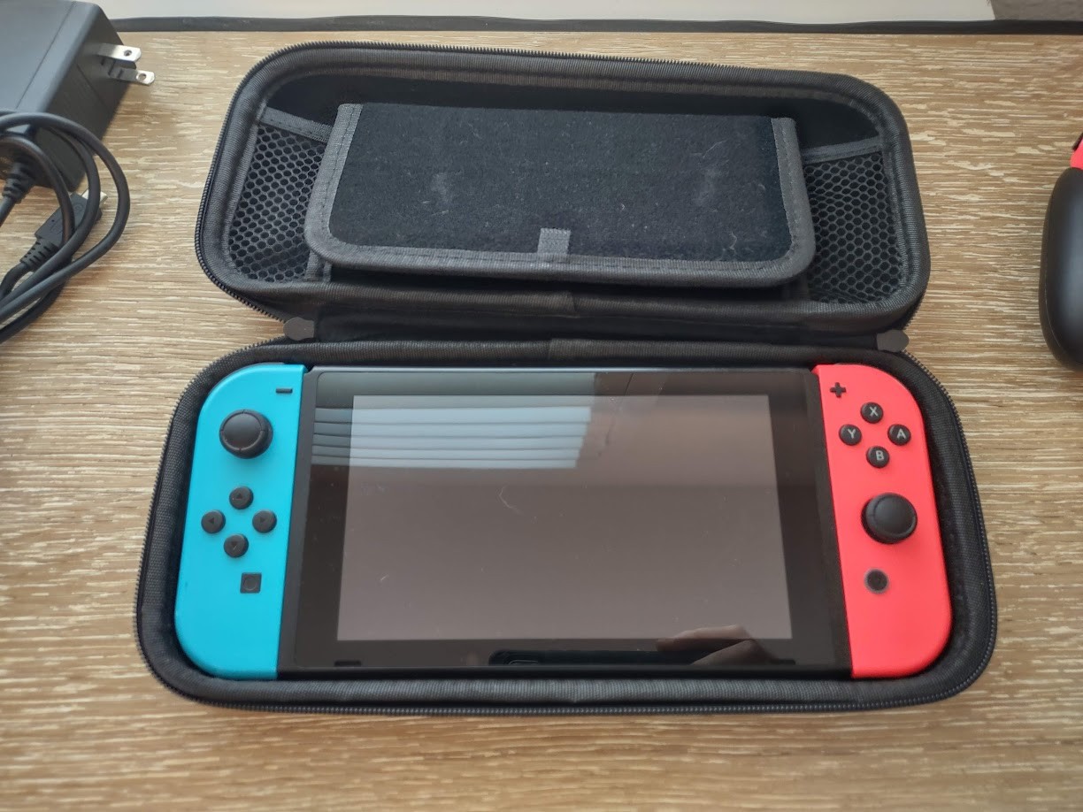 Nintendo Switch 32GB Handheld Console System – Neon Red/Neon Blue LOT Bundle