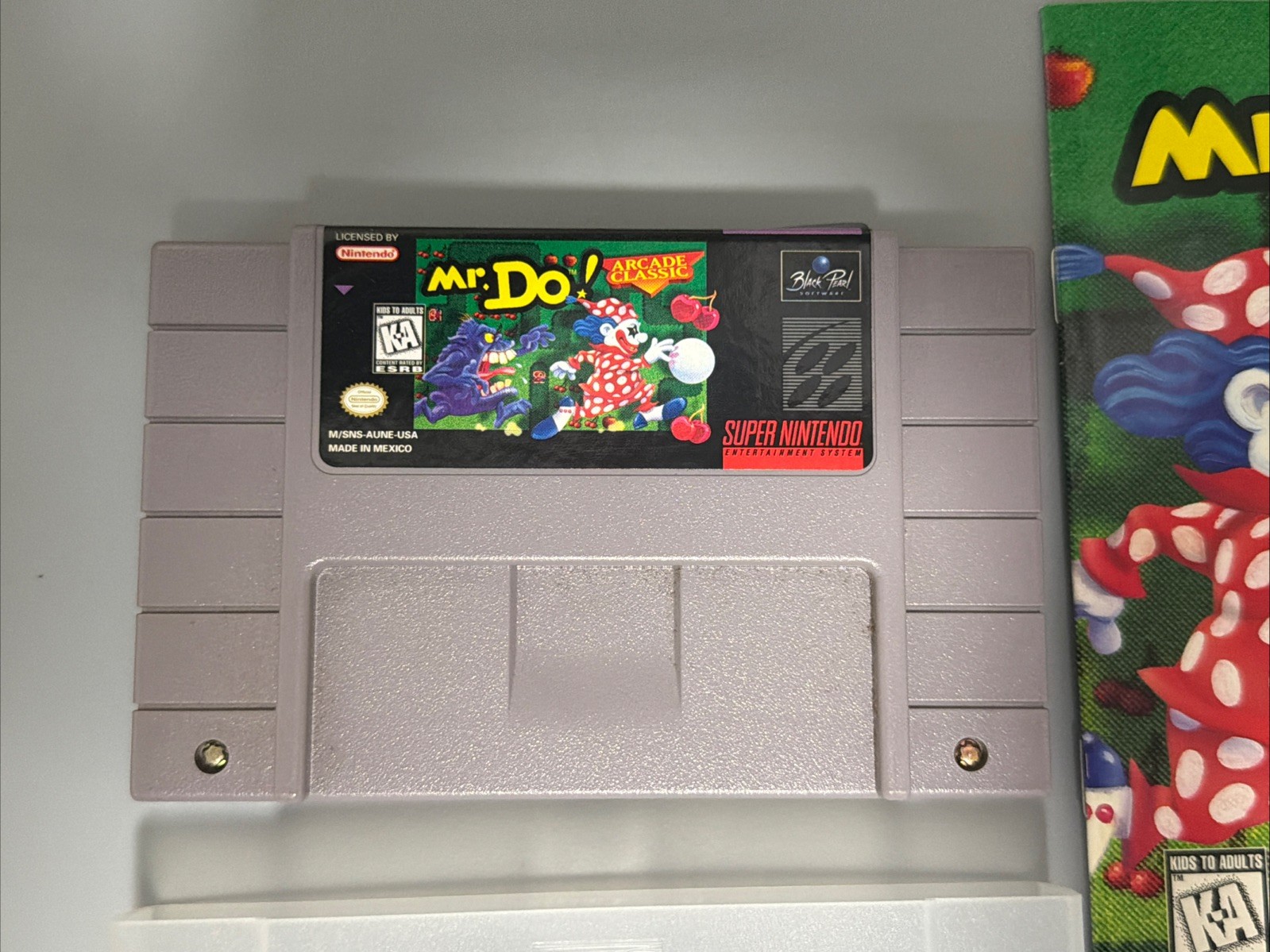 Mr. Do! Arcade Classic Super Nintendo 1996 SNES w/ Manual Authentic *Tested*